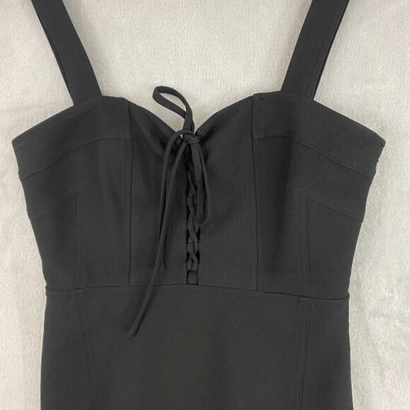 Diane von Furstenberg Sweetheart Scottland Mini Dress Women's 4 Black Sleeveless - Picture 4 of 16